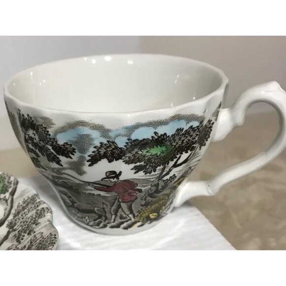 The Hunter By Myott England Tea Cup & Saucer Set of 4 - Picture 5 of 10